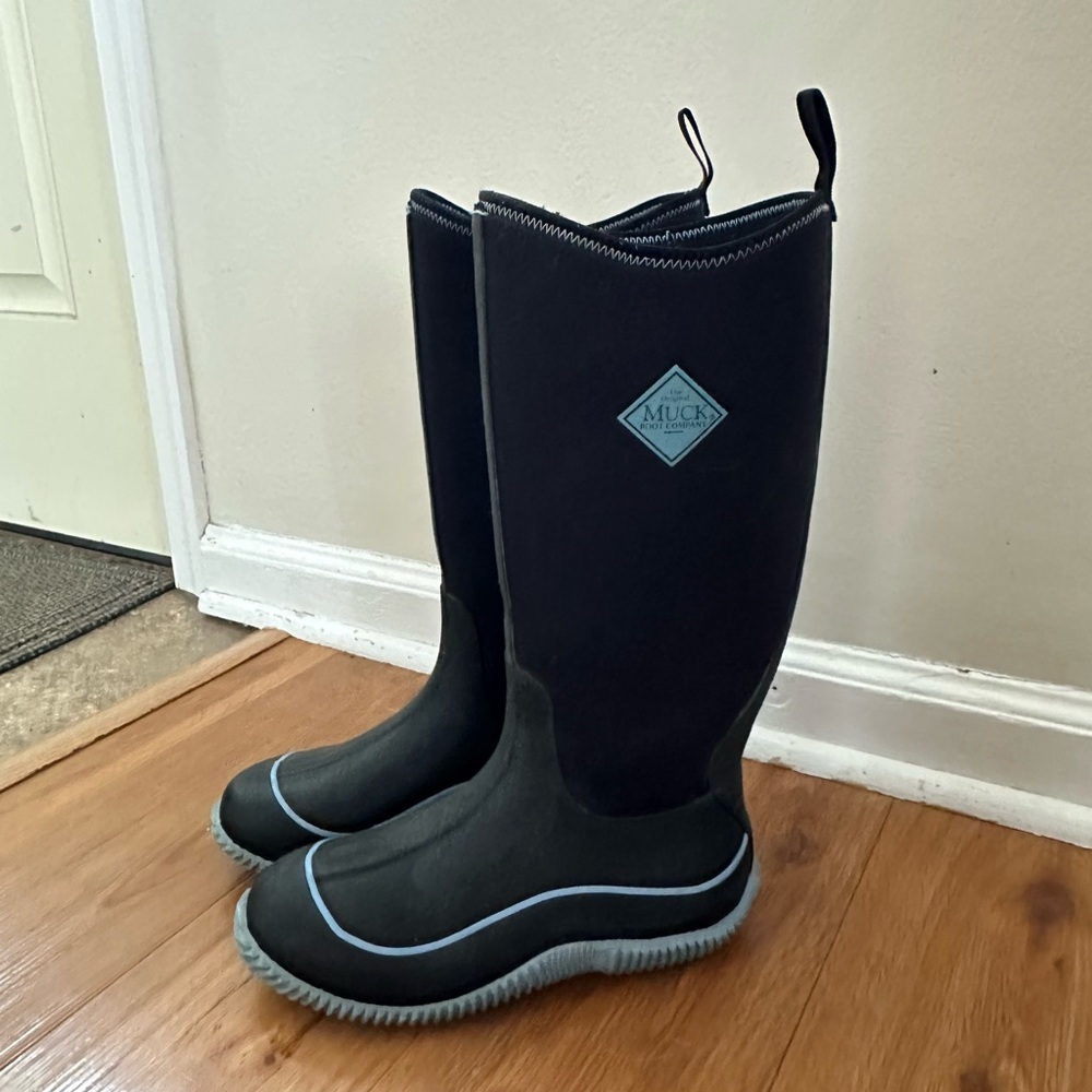 Muck Black and Blue Tall Boots